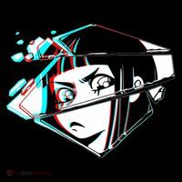 Anime Eyes Broken Glass Wool Snapback Cap