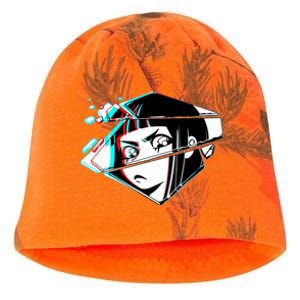 Anime Eyes Broken Glass Kati - Camo Knit Beanie