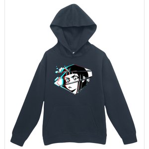 Anime Eyes Broken Glass Urban Pullover Hoodie