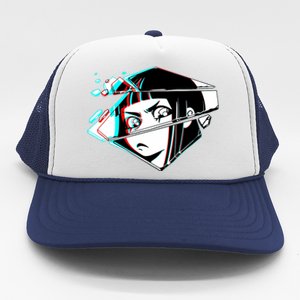 Anime Eyes Broken Glass Trucker Hat