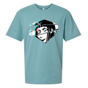 Anime Eyes Broken Glass Sueded Cloud Jersey T-Shirt