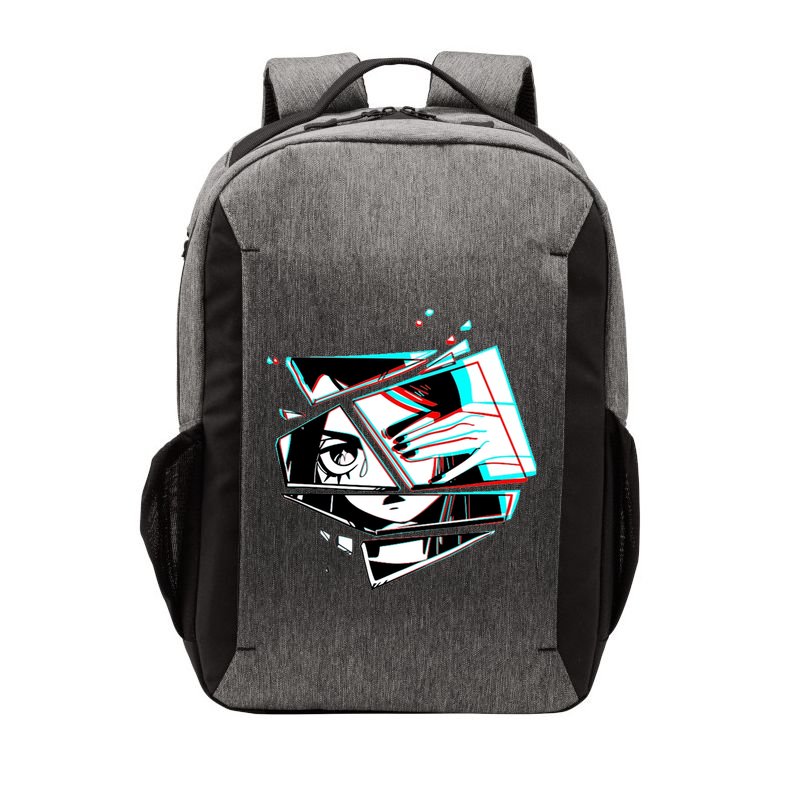 Anime Eyes Broken Glass Hand Over Eye Vector Backpack