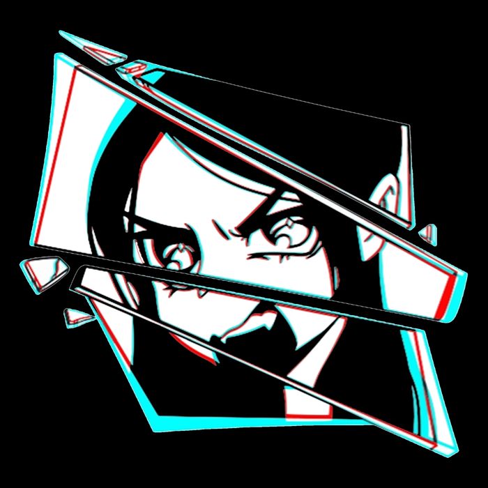 Anime Eyes Broken Glass Yelling Drawstring Bag
