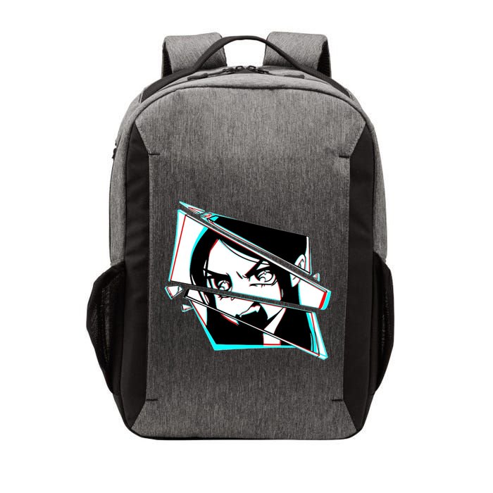 Anime Eyes Broken Glass Yelling Vector Backpack