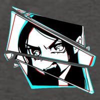 Anime Eyes Broken Glass Yelling Vector Backpack