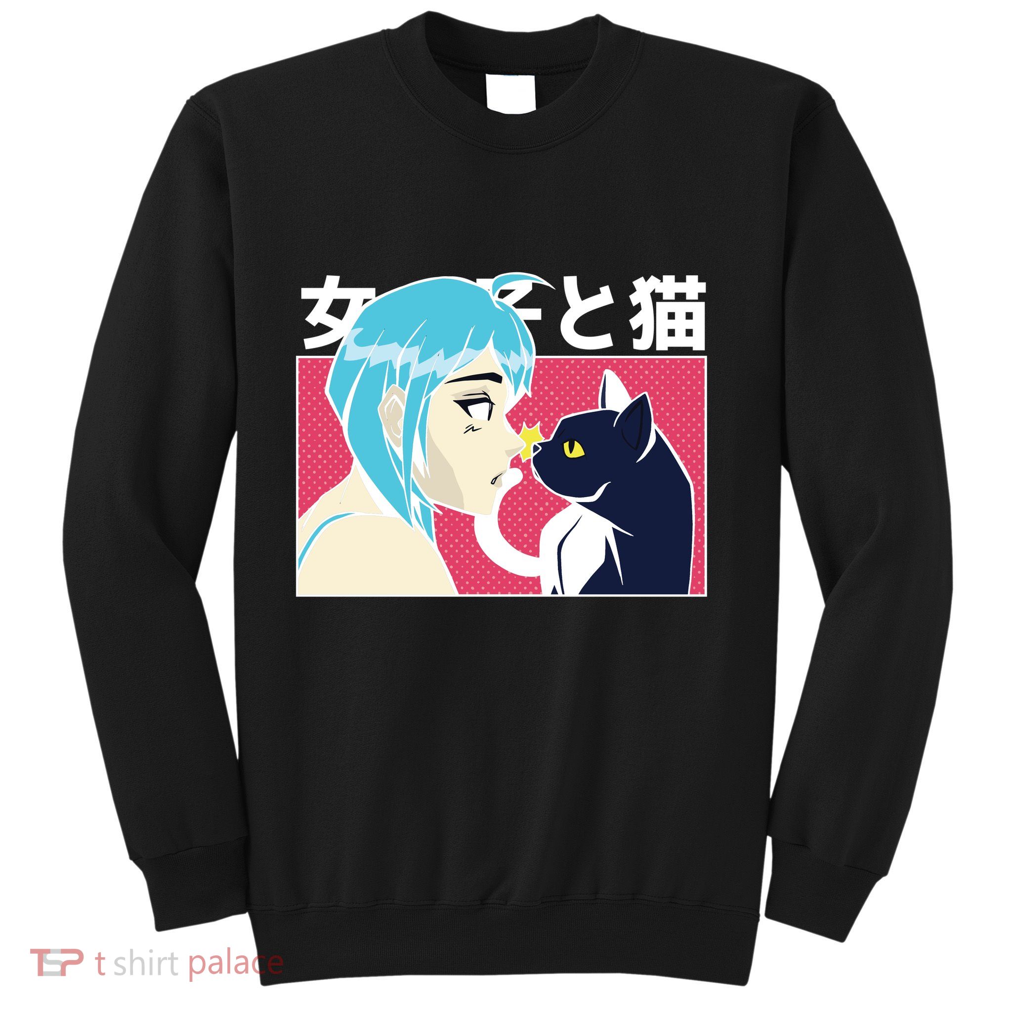 Anime Girl Cat Sweatshirt