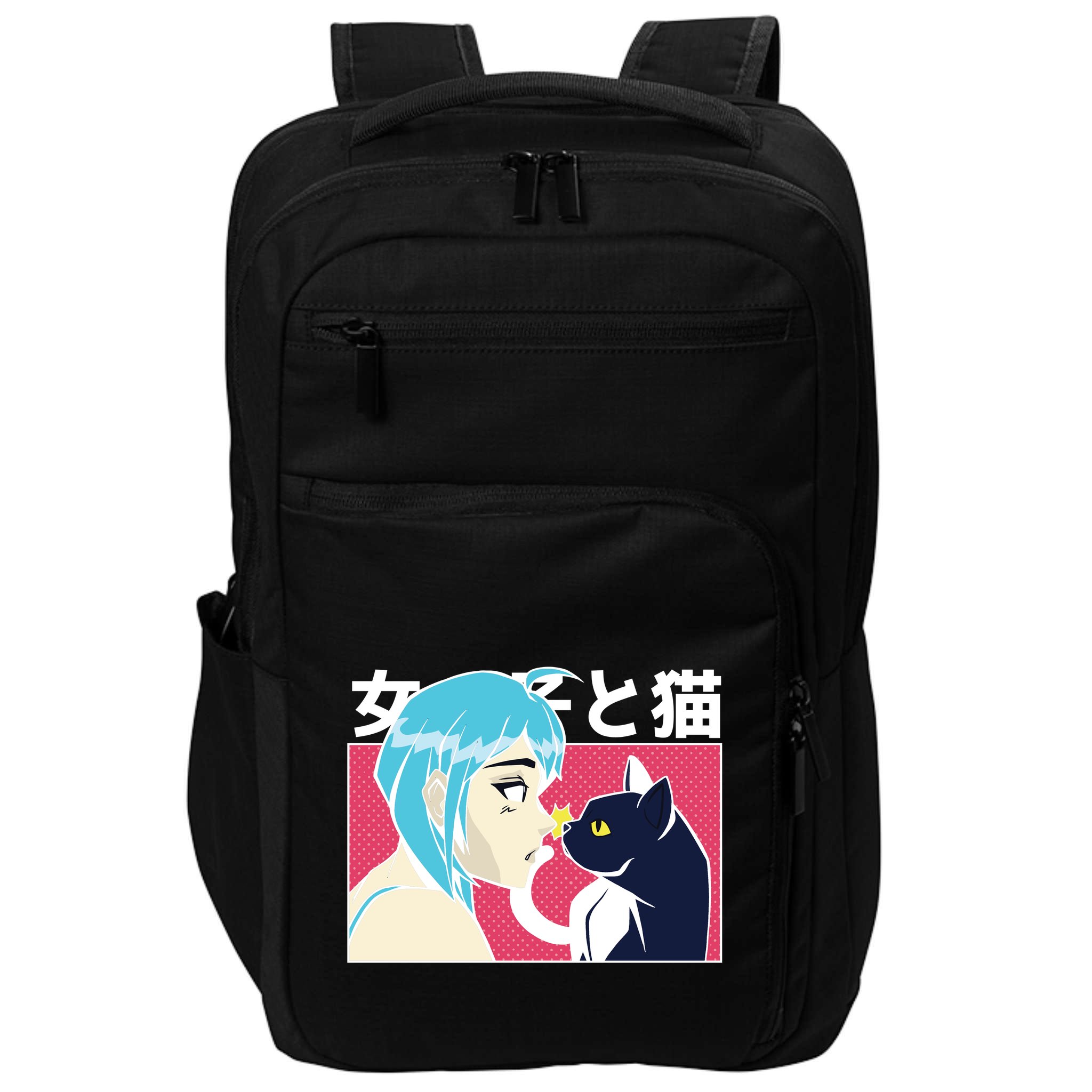 Anime Girl Cat Impact Tech Backpack