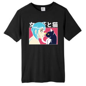 Anime Girl Cat Tall Fusion ChromaSoft Performance T-Shirt