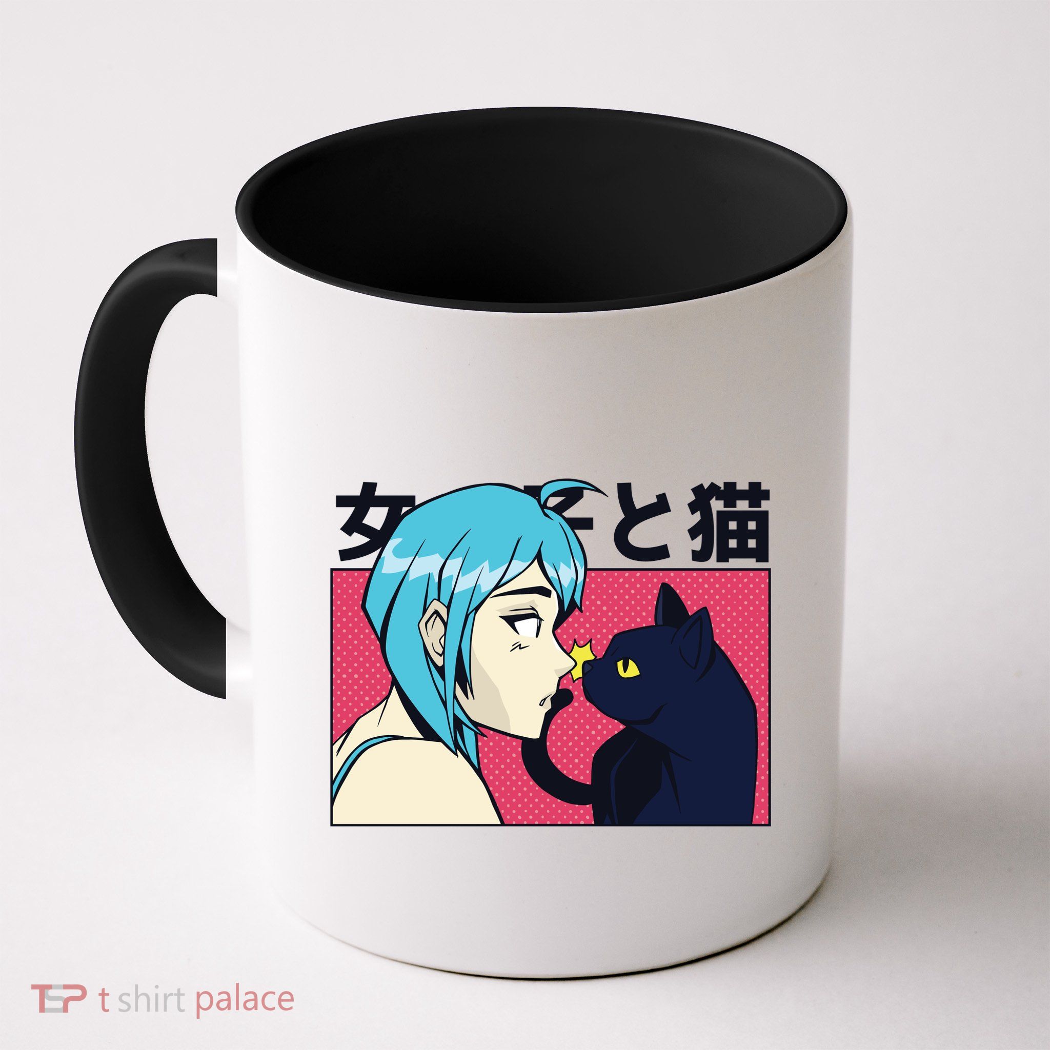 Anime Girl Cat Coffee Mug