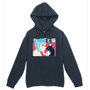 Anime Girl Cat Urban Pullover Hoodie