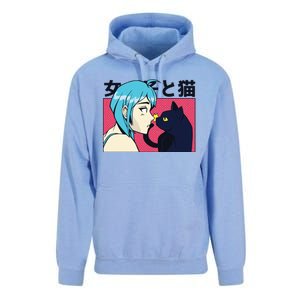 Anime Girl Cat Unisex Surf Hoodie