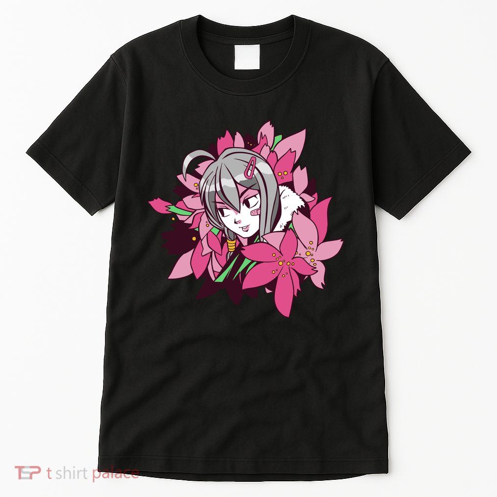 Anime Girl Flowers Tall T-Shirt