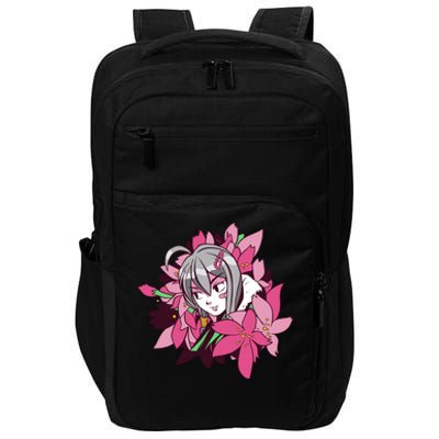 Anime Girl Flowers Impact Tech Backpack