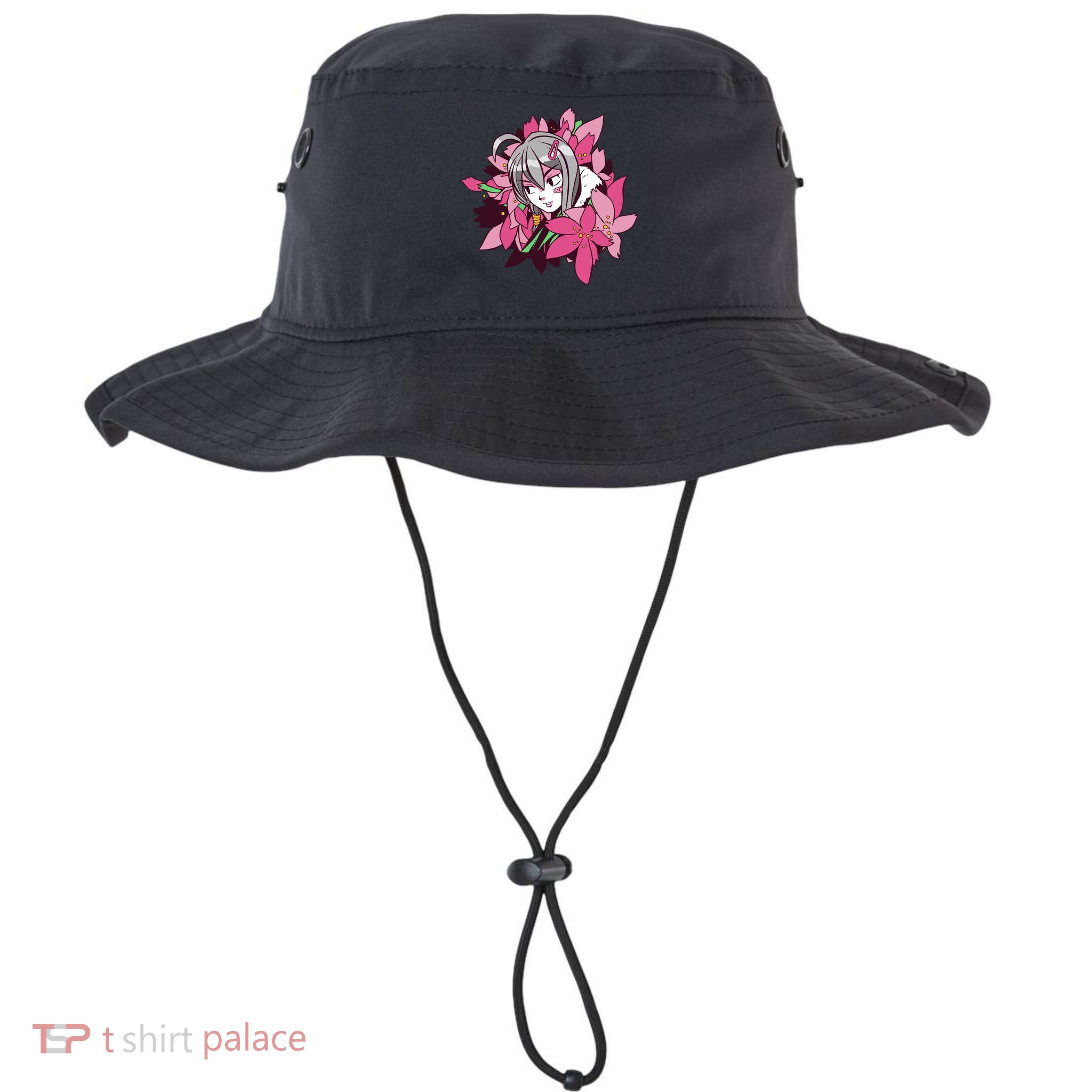 Anime Girl Flowers Bucket Hat