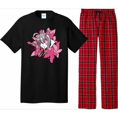 Anime Girl Flowers Pajama Set