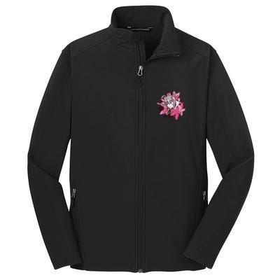 Anime Girl Flowers Core Soft Shell Jacket