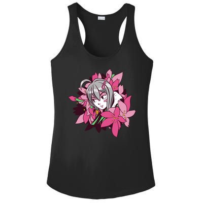 Anime Girl Flowers Ladies PosiCharge Competitor Racerback Tank