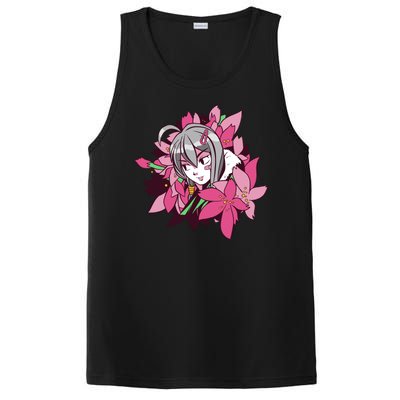 Anime Girl Flowers PosiCharge Competitor Tank