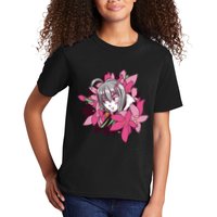 Anime Girl Flowers Kids T-Shirt
