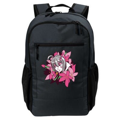 Anime Girl Flowers Daily Commute Backpack