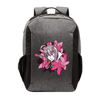 Anime Girl Flowers Vector Backpack