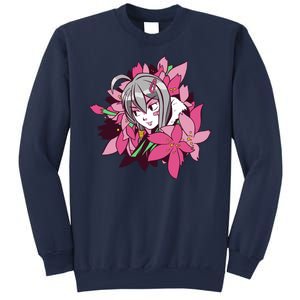 Anime Girl Flowers Sweatshirt