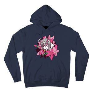 Anime Girl Flowers Tall Hoodie