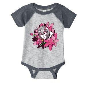 Anime Girl Flowers Infant Baby Jersey Bodysuit