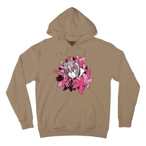 Anime Girl Flowers Hoodie