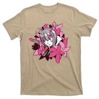 Anime Girl Flowers T-Shirt