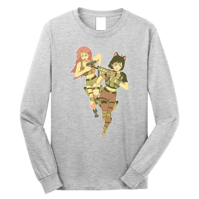 Anime Girl Soldiers Long Sleeve Shirt