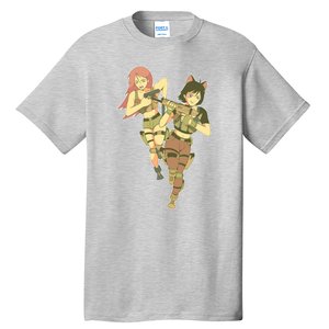 Anime Girl Soldiers Tall T-Shirt