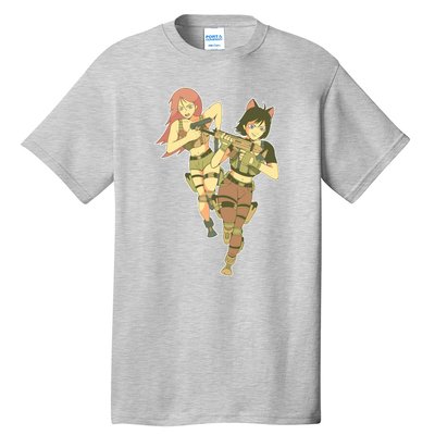 Anime Girl Soldiers Tall T-Shirt