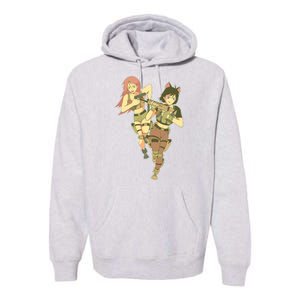 Anime Girl Soldiers Premium Hoodie