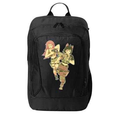 Anime Girl Soldiers City Backpack