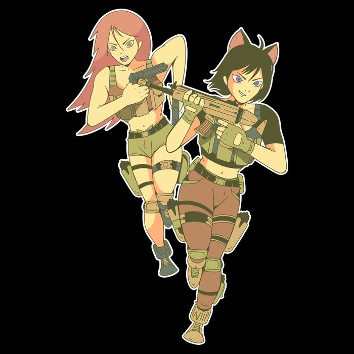 Anime Girl Soldiers Backpack