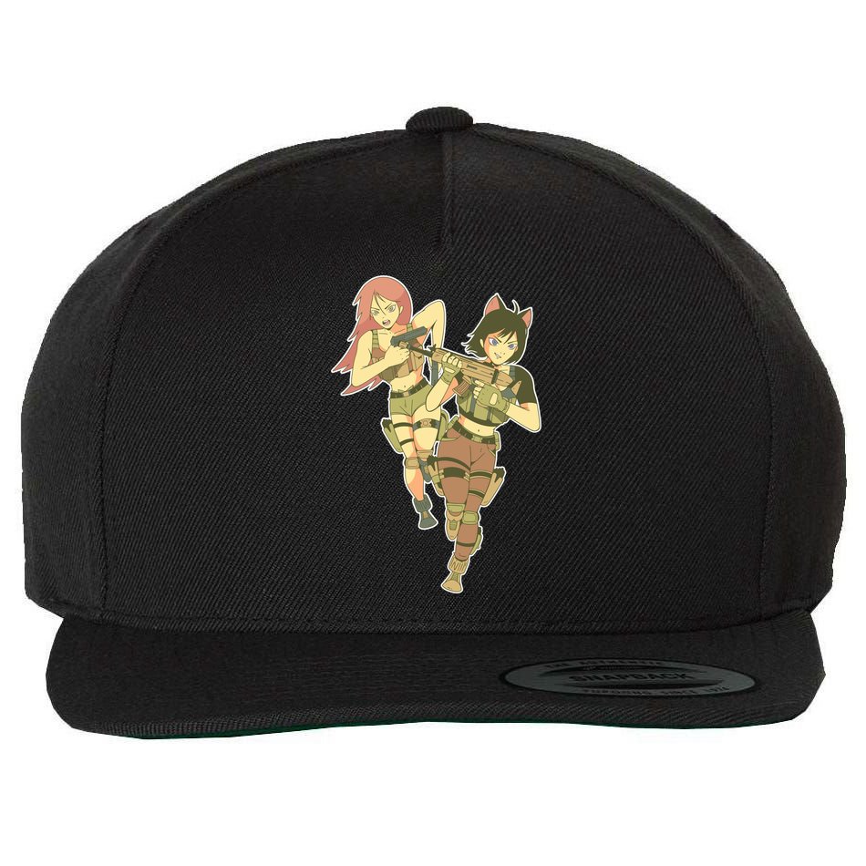 Anime Girl Soldiers Wool Snapback Cap