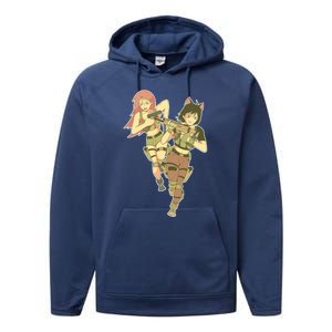 Anime Girl Soldiers Performance Fleece Hoodie