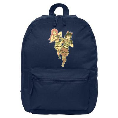 Anime Girl Soldiers 16 in Basic Backpack