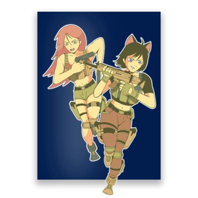 Anime Girl Soldiers Poster