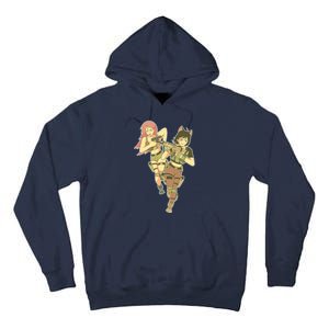 Anime Girl Soldiers Tall Hoodie