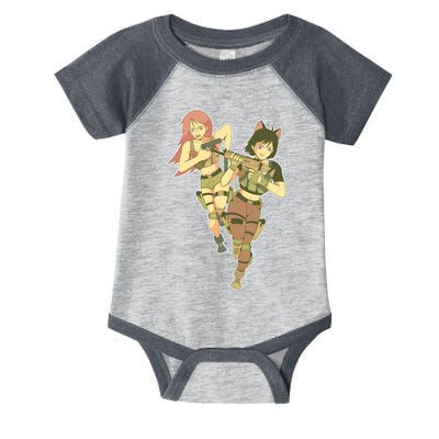 Anime Girl Soldiers Infant Baby Jersey Bodysuit