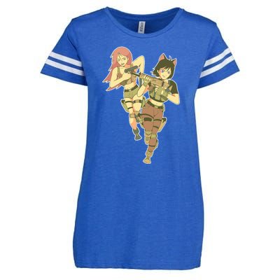 Anime Girl Soldiers Enza Ladies Jersey Football T-Shirt