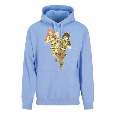 Anime Girl Soldiers Unisex Surf Hoodie