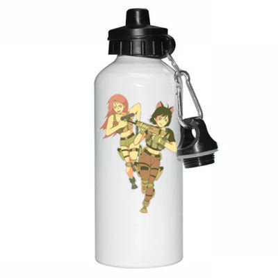 Anime Girl Soldiers Aluminum Water Bottle 