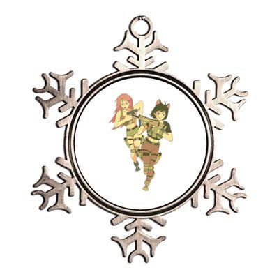 Anime Girl Soldiers Metallic Star Ornament