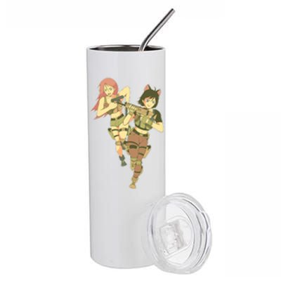 Anime Girl Soldiers Stainless Steel Tumbler