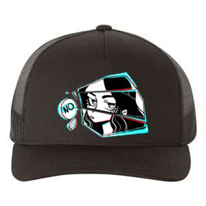 Anime No Eyes Broken Glass Yupoong Adult 5-Panel Trucker Hat