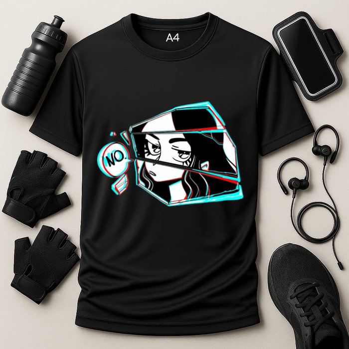 Anime No Eyes Broken Glass Performance Shirt
