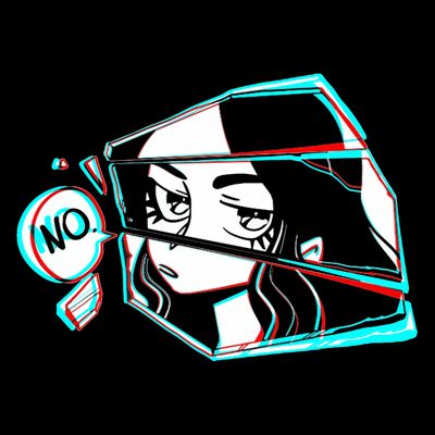 Anime No Eyes Broken Glass T-Shirt
